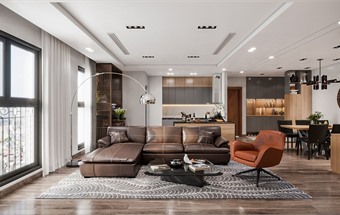 Thiết kế thi công nội thất chung cư 3 phòng ngủ 90m2