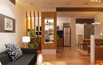 Những vấn đề cần lưu ý khi thiết kế nội thất phòng khách liền bếp